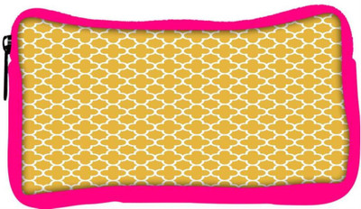 

Snoogg Eco Friendly Canvas Abstract White Yellow Pattern Designer Student Pen Pencil Case Coin Purse Pouch Cosmetic Makeup Bag (PINK) Pouch(Multicolor)