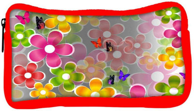 

Snoogg Eco Friendly Canvas Multicolored Daisies And Butterflies 2663 Student Pen Pencil Case Coin Purse Pouch Cosmetic Makeup Bag (RED) Pouch(Multicolor)