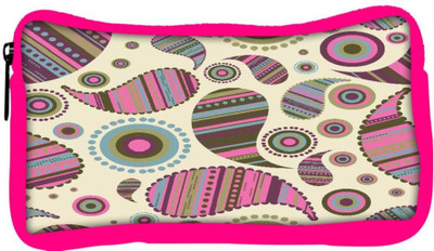 

Snoogg Eco Friendly Canvas Cream Abstract Pattern Designer Student Pen Pencil Case Coin Purse Pouch Cosmetic Makeup Bag (PINK) Pouch(Multicolor)