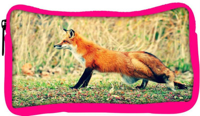 

Snoogg Eco Friendly Canvas Looking Fox Designer Student Pen Pencil Case Coin Purse Pouch Cosmetic Makeup Bag (PINK) Pouch(Multicolor)