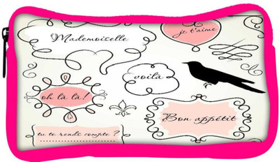 

Snoogg Eco Friendly Canvas Doodle Frames Student Pen Pencil Case Coin Purse Pouch Cosmetic Makeup Bag (PINK) Pouch(Multicolor)