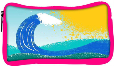 

Snoogg Eco Friendly Canvas Sea Waves Designer Student Pen Pencil Case Coin Purse Pouch Cosmetic Makeup Bag (PINK) Pouch(Multicolor)