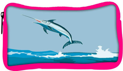

Snoogg Eco Friendly Canvas Blue Marlin Fish Jumping Retro Student Pen Pencil Case Coin Purse Pouch Cosmetic Makeup Bag (PINK) Pouch(Multicolor)
