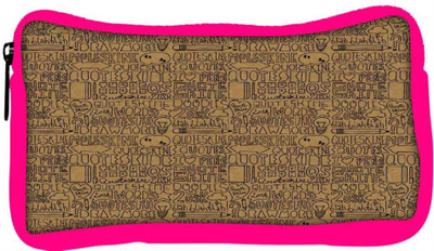 

Snoogg Eco Friendly Canvas Abstract Student Pen Pencil Case Coin Purse Pouch Cosmetic Makeup Bag (PINK) Pouch(Multicolor)