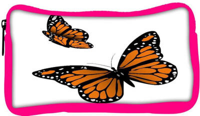 

Snoogg Eco Friendly Canvas Monarch Butterfly Student Pen Pencil Case Coin Purse Pouch Cosmetic Makeup Bag (PINK) Pouch(Multicolor)