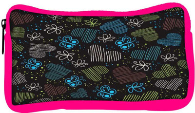 

Snoogg Eco Friendly Canvas Blue Heart And Butterfly Designer Student Pen Pencil Case Coin Purse Pouch Cosmetic Makeup Bag (PINK) Pouch(Multicolor)