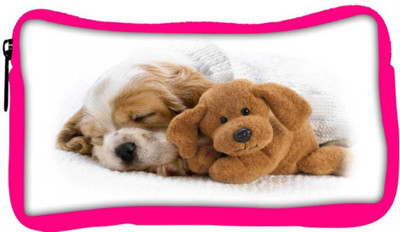 

Snoogg Eco Friendly Canvas Puppy Sleepng With Teddy Designer Student Pen Pencil Case Coin Purse Pouch Cosmetic Makeup Bag (PINK) Pouch(Multicolor)