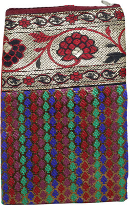 

DnO Banarasi Flower with Leaves Design Multi Color Mobile Pouches Pouch(Multicolor)