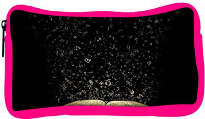 

Snoogg Eco Friendly Canvas Open Book Designer Student Pen Pencil Case Coin Purse Pouch Cosmetic Makeup Bag (PINK) Pouch(Multicolor)