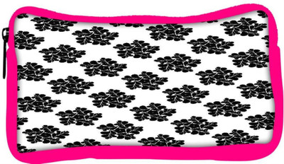 

Snoogg Eco Friendly Canvas Black Floral Pattern Designer Student Pen Pencil Case Coin Purse Pouch Cosmetic Makeup Bag (PINK) Pouch(Multicolor)