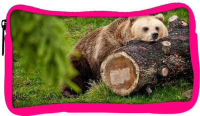 

Snoogg Eco Friendly Canvas Bear And The Wood Designer Student Pen Pencil Case Coin Purse Pouch Cosmetic Makeup Bag (PINK) Pouch(Multicolor)