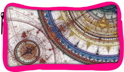 

Snoogg Eco Friendly Canvas Fractal Design Artistic Designer Student Pen Pencil Case Coin Purse Pouch Cosmetic Makeup Bag (PINK) Pouch(Multicolor)