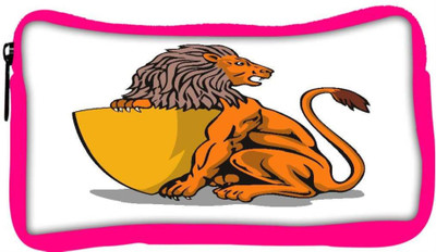 

Snoogg Eco Friendly Canvas Lion Shield Retro Student Pen Pencil Case Coin Purse Pouch Cosmetic Makeup Bag (PINK) Pouch(Multicolor)