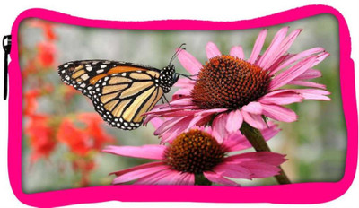 

Snoogg Eco Friendly Canvas Butterfly In Flower Designer Student Pen Pencil Case Coin Purse Pouch Cosmetic Makeup Bag (PINK) Pouch(Multicolor)