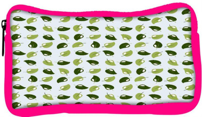 

Snoogg Eco Friendly Canvas Multicolor Leaves Designer Student Pen Pencil Case Coin Purse Pouch Cosmetic Makeup Bag (PINK) Pouch(Multicolor)