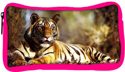 

Snoogg Eco Friendly Canvas Croaching Tiger Designer Student Pen Pencil Case Coin Purse Pouch Cosmetic Makeup Bag (PINK) Pouch(Multicolor)