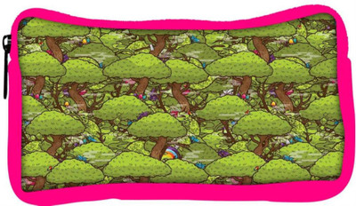 

Snoogg Eco Friendly Canvas Trees Digital Abstract Designer Student Pen Pencil Case Coin Purse Pouch Cosmetic Makeup Bag (PINK) Pouch(Multicolor)