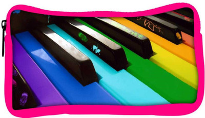 

Snoogg Eco Friendly Canvas Colorful Piano Keyboard Music Designer Student Pen Pencil Case Coin Purse Pouch Cosmetic Makeup Bag (PINK) Pouch(Multicolor)