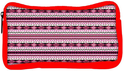 

Snoogg Eco Friendly Canvas Loud Aztec Pink And Black Student Pen Pencil Case Coin Purse Pouch Cosmetic Makeup Bag (RED) Pouch(Multicolor)