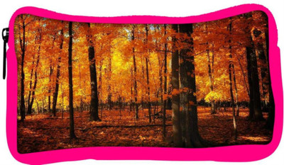 

Snoogg Eco Friendly Canvas Dense Forest Designer Student Pen Pencil Case Coin Purse Pouch Cosmetic Makeup Bag (PINK) Pouch(Multicolor)