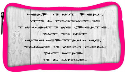 

Snoogg Eco Friendly Canvas Fear Is A Choice Student Pen Pencil Case Coin Purse Pouch Cosmetic Makeup Bag (PINK) Pouch(Multicolor)