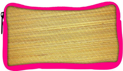 

Snoogg Eco Friendly Canvas Bamboo Mat Background Student Pen Pencil Case Coin Purse Pouch Cosmetic Makeup Bag (PINK) Pouch(Multicolor)