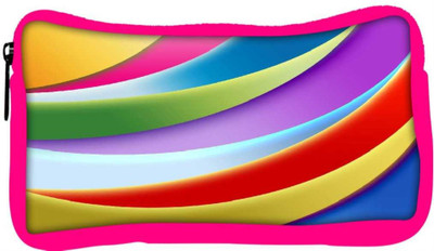 

Snoogg Eco Friendly Canvas Colorful Strips Designer Student Pen Pencil Case Coin Purse Pouch Cosmetic Makeup Bag (PINK) Pouch(Multicolor)