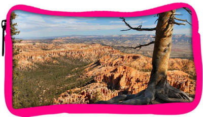 

Snoogg Eco Friendly Canvas Hill Top Tree Designer Student Pen Pencil Case Coin Purse Pouch Cosmetic Makeup Bag (PINK) Pouch(Multicolor)