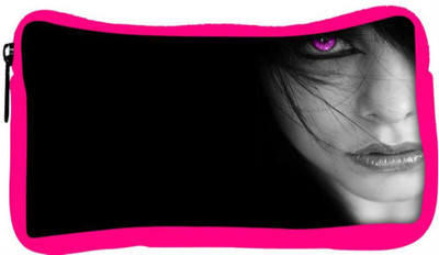 

Snoogg Eco Friendly Canvas Pink Eyes Designer Student Pen Pencil Case Coin Purse Pouch Cosmetic Makeup Bag (PINK) Pouch(Multicolor)