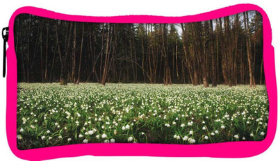 

Snoogg Eco Friendly Canvas White Flowers Designer Student Pen Pencil Case Coin Purse Pouch Cosmetic Makeup Bag (PINK) Pouch(Multicolor)