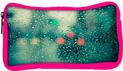 

Snoogg Eco Friendly Canvas Green Water Drops Designer Student Pen Pencil Case Coin Purse Pouch Cosmetic Makeup Bag (PINK) Pouch(Multicolor)
