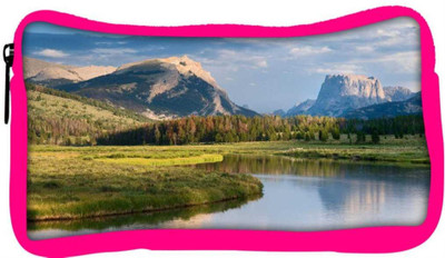 

Snoogg Eco Friendly Canvas Lake And Garden Designer Student Pen Pencil Case Coin Purse Pouch Cosmetic Makeup Bag (PINK) Pouch(Multicolor)