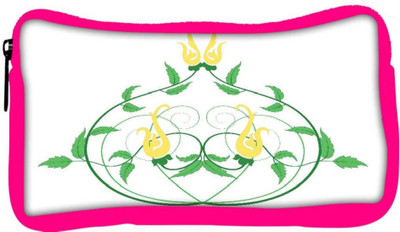

Snoogg Eco Friendly Canvas Decorative Flourish Frame Student Pen Pencil Case Coin Purse Pouch Cosmetic Makeup Bag (PINK) Pouch(Multicolor)