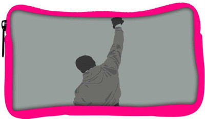 

Snoogg Eco Friendly Canvas Art_Minimalist Designer Student Pen Pencil Case Coin Purse Pouch Cosmetic Makeup Bag (PINK) Pouch(Multicolor)