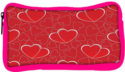 

Snoogg Eco Friendly Canvas White Heart Red Pattern Designer Student Pen Pencil Case Coin Purse Pouch Cosmetic Makeup Bag (PINK) Pouch(Multicolor)
