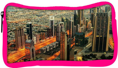 

Snoogg Eco Friendly Canvas Heart Of The City Designer Student Pen Pencil Case Coin Purse Pouch Cosmetic Makeup Bag (PINK) Pouch(Multicolor)
