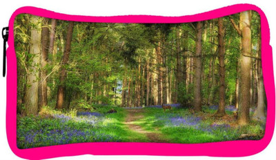 

Snoogg Eco Friendly Canvas Abstract Purple Flower Designer Student Pen Pencil Case Coin Purse Pouch Cosmetic Makeup Bag (PINK) Pouch(Multicolor)