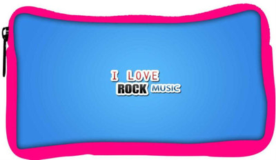 

Snoogg Eco Friendly Canvas I Love Rock Music Designer Student Pen Pencil Case Coin Purse Pouch Cosmetic Makeup Bag (PINK) Pouch(Multicolor)