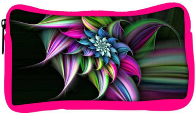 

Snoogg Eco Friendly Canvas Abstract Floral Design Designer Student Pen Pencil Case Coin Purse Pouch Cosmetic Makeup Bag (PINK) Pouch(Multicolor)