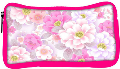 

Snoogg Eco Friendly Canvas Floral Background Designer Student Pen Pencil Case Coin Purse Pouch Cosmetic Makeup Bag (PINK) Pouch(Multicolor)