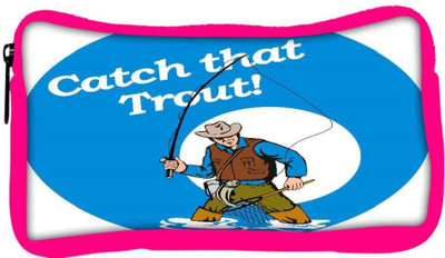 

Snoogg Eco Friendly Canvas Fly Fisherman Fishing Catching Trout Fish Rod Reel Student Pen Pencil Case Coin Purse Pouch Cosmetic Makeup Bag (PINK) Pouch(Multicolor)