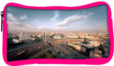 

Snoogg Eco Friendly Canvas Lake And City Designer Student Pen Pencil Case Coin Purse Pouch Cosmetic Makeup Bag (PINK) Pouch(Multicolor)