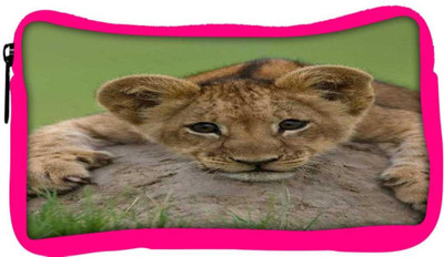 

Snoogg Eco Friendly Canvas Baby Lion Student Pen Pencil Case Coin Purse Pouch Cosmetic Makeup Bag (PINK) Pouch(Multicolor)