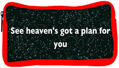 

Snoogg Eco Friendly Canvas See Heaven'S Got A Plan For You Student Pen Pencil Case Coin Purse Pouch Cosmetic Makeup Bag (RED) Pouch(Multicolor)