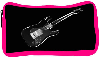 

Snoogg Eco Friendly Canvas Black Guitar Designer Student Pen Pencil Case Coin Purse Pouch Cosmetic Makeup Bag (PINK) Pouch(Multicolor)
