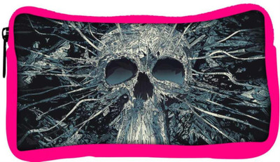 

Snoogg Eco Friendly Canvas Black Skull Designer Student Pen Pencil Case Coin Purse Pouch Cosmetic Makeup Bag (PINK) Pouch(Multicolor)