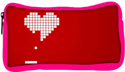 

Snoogg Eco Friendly Canvas Heart Breaking Designer Student Pen Pencil Case Coin Purse Pouch Cosmetic Makeup Bag (PINK) Pouch(Multicolor)