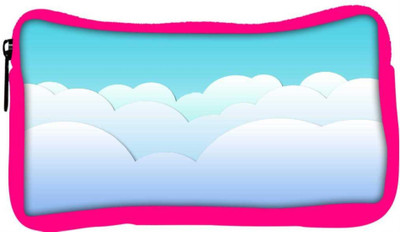 

Snoogg Eco Friendly Canvas Multiple Clouds Designer Student Pen Pencil Case Coin Purse Pouch Cosmetic Makeup Bag (PINK) Pouch(Multicolor)