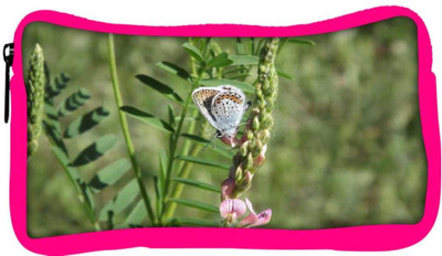 

Snoogg Eco Friendly Canvas White Butterfly Designer Student Pen Pencil Case Coin Purse Pouch Cosmetic Makeup Bag (PINK) Pouch(Multicolor)