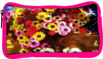 

Snoogg Eco Friendly Canvas Colorful Flowers Background Student Pen Pencil Case Coin Purse Pouch Cosmetic Makeup Bag (PINK) Pouch(Multicolor)